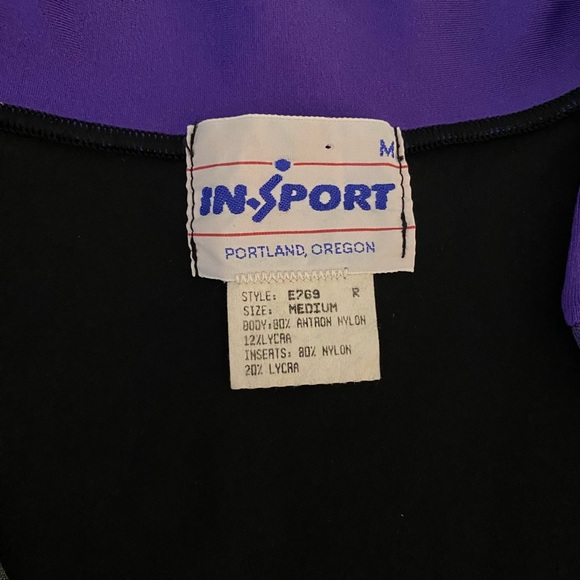 Vintage 90s In Sport USA Cycling Compression T-shirt Sz Medium Neon Geometric - Picture 4 of 7